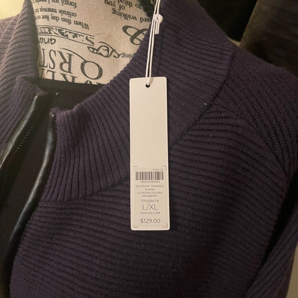 Elegant Purple Women's Sweater - Picture 2 of 3